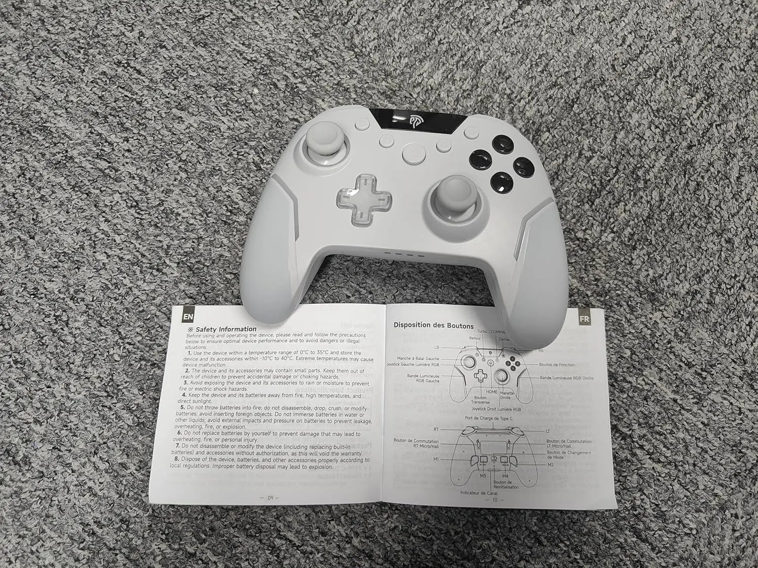 X20 Wireless Gaming Controller with RGB Backlit, 2-Stage Hall Effect Stick, 1000Hz Polling Rate, 6-Axis Gyro on Multi-Platform, Mech Buttons- Compatible with Pc/Switch/Steam/Android