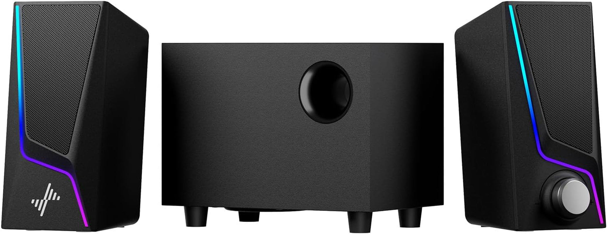 2.1 Computer Speakers with Subwoofer, USB and USB C Powered, RGB Lighting