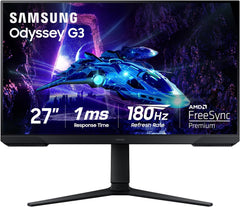 27-Inch Odyssey G3 (G30D) Series FHD Gaming Monitor, 1Ms, 180Hz, AMD Freesync, Adjustable Stand, Black Equalizer, Virtual Aim Point, Eye Saver Mode, Flicker-Free, LS27DG302ENXZA