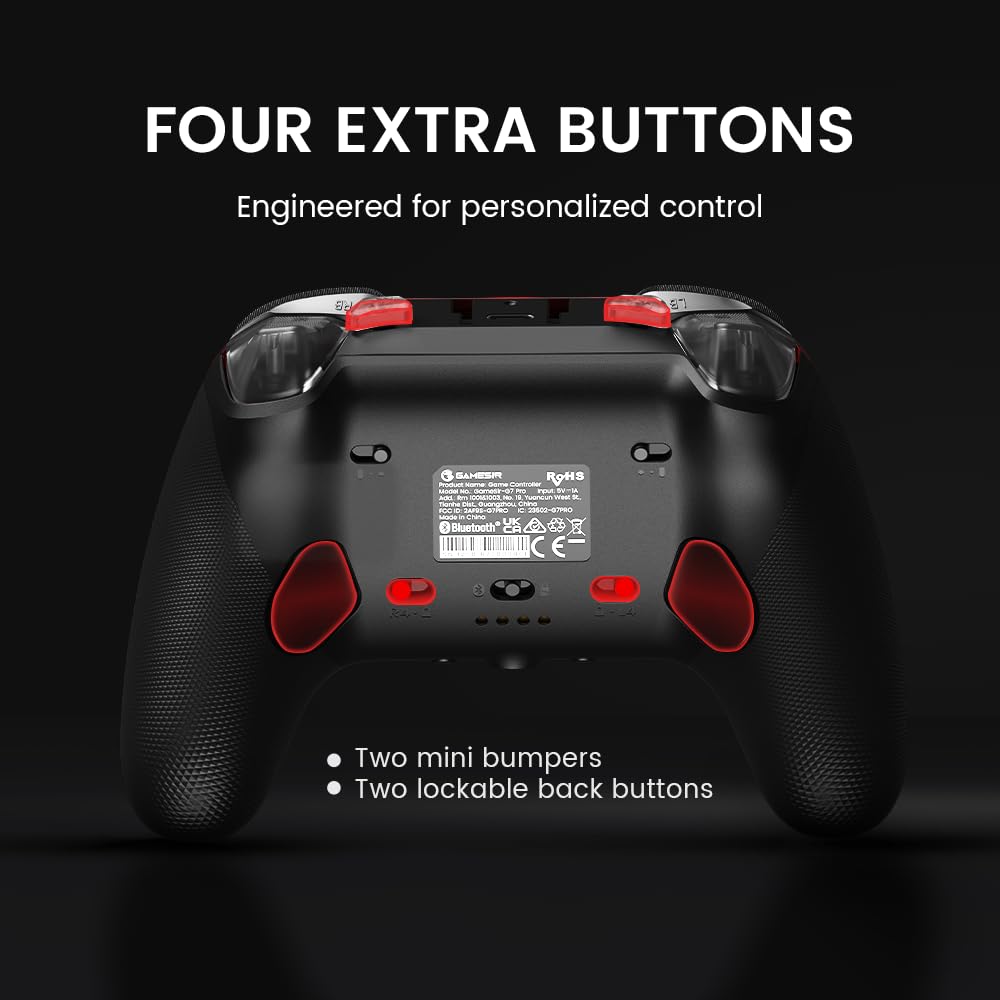 G7 Pro Wired Controller for Xbox Series X|S, Xbox One, Wireless Gamepad for Pc&Android with TMR Sticks, Hall Effect Analog Triggers, 1000Hz Polling Rate, 3.5Mm Audio Jack - Black