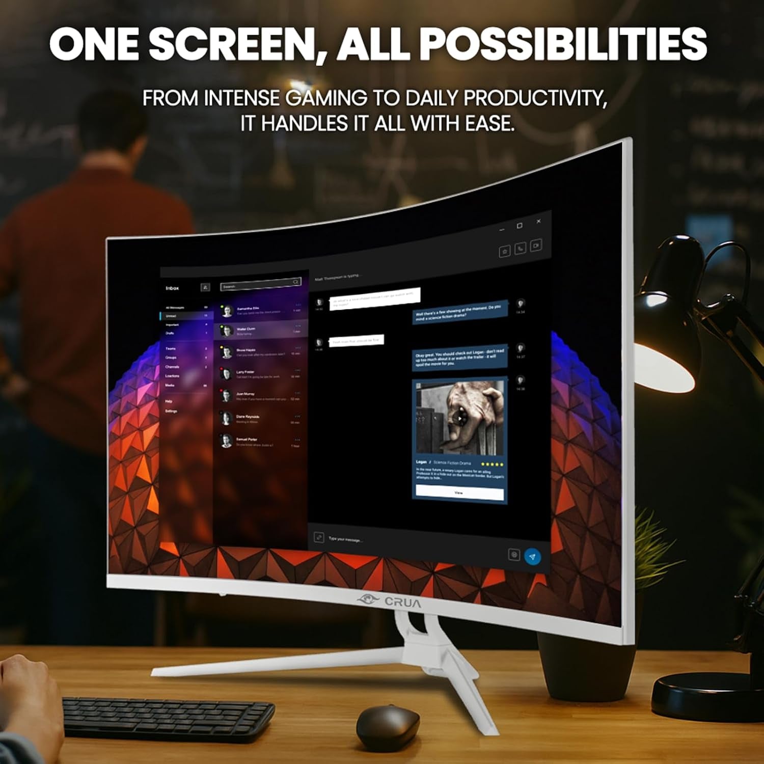 32" 4K UHD 160Hz Curved Gaming Monitor, 1500R, AMD Freesync, White | 3840X2160 VA, 120%Srgb, Built-In Speakers, HDMI 2.1/DP 1.4 and 75X75Mm Wall Mount for Gaming, Streaming, Editing and Work