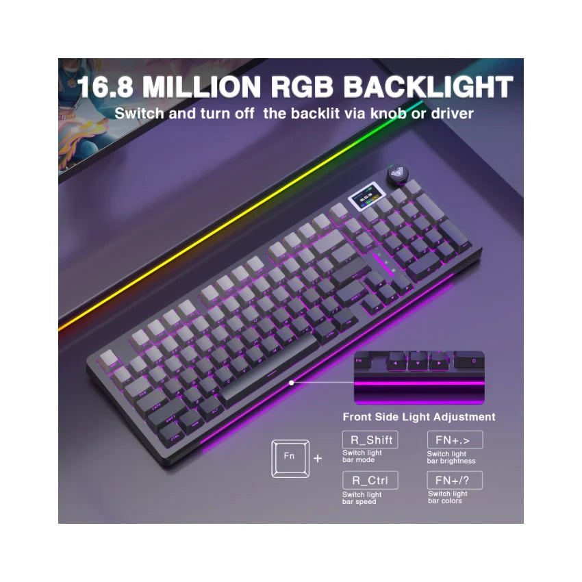 AULA S98 Pro Mechanical Keyboard with Knob& LCD Screen