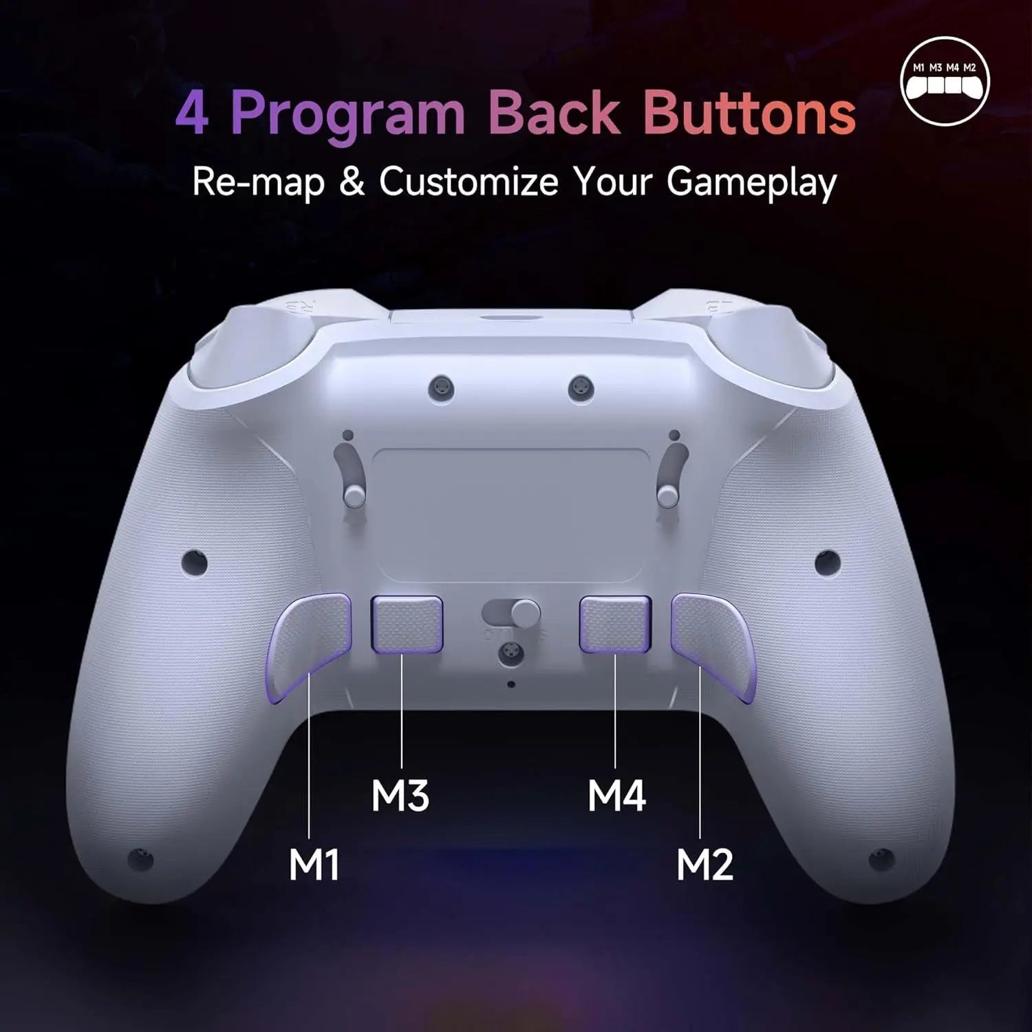 X20 Wireless Gaming Controller with RGB Backlit, 2-Stage Hall Effect Stick, 1000Hz Polling Rate, 6-Axis Gyro on Multi-Platform, Mech Buttons- Compatible with Pc/Switch/Steam/Android