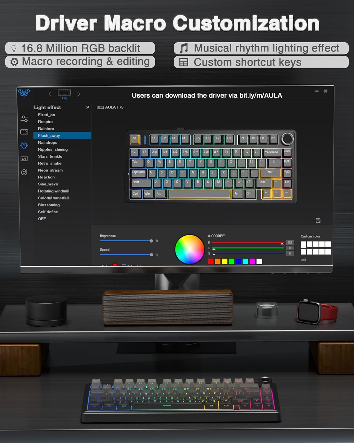 F75 Pro Wireless Hot SwappableMechanical Keyboard,75% Custom Keyboard