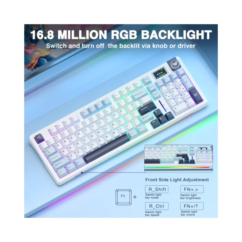 AULA S98 Pro Mechanical Keyboard with Knob& LCD Screen