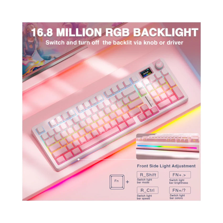 AULA S98 Pro Mechanical Keyboard with Knob& LCD Screen