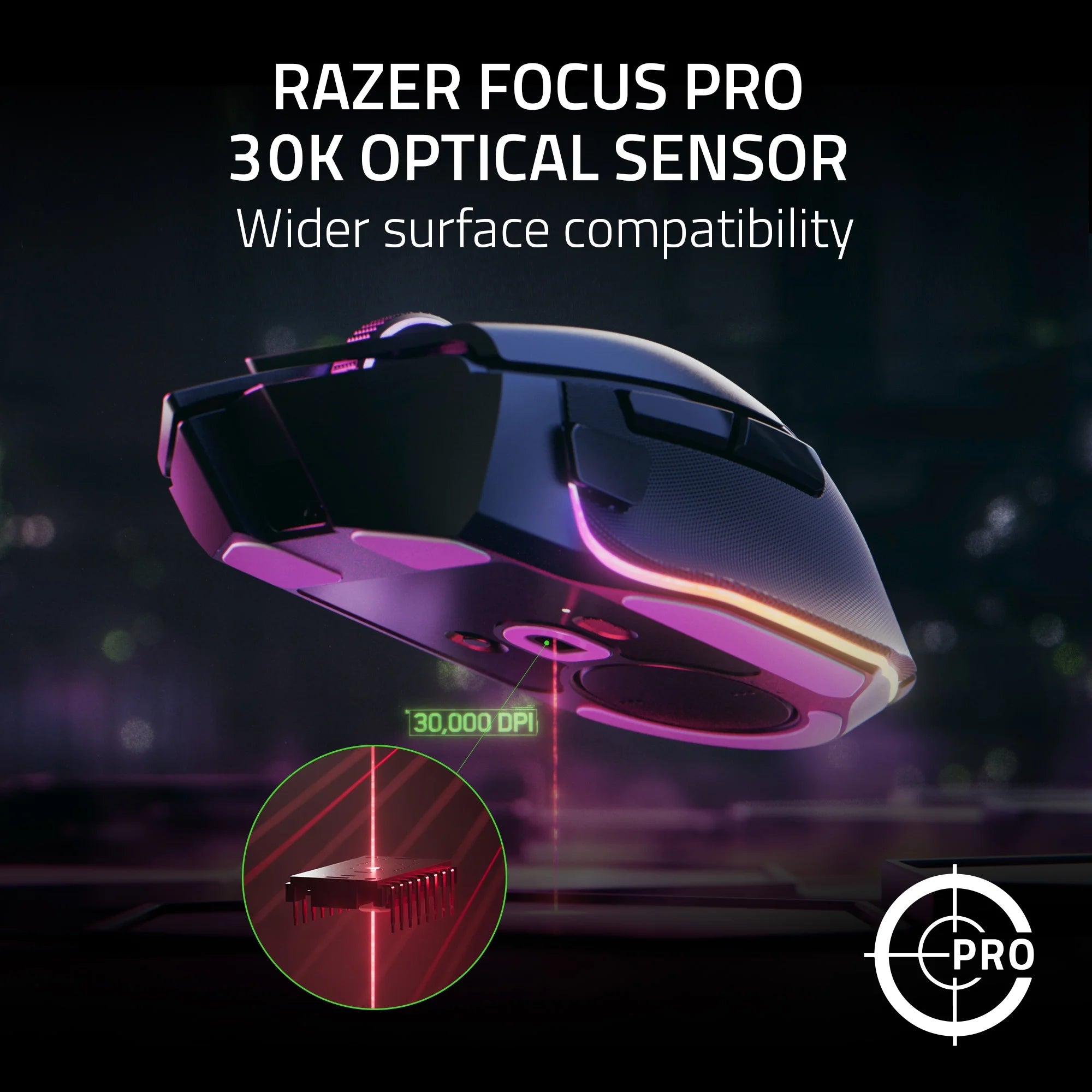 Basilisk V3 Pro Wireless Gaming Mouse, Hyperscroll Tilt Wheel, 2.4Ghz, Bluetooth, RGB, Black