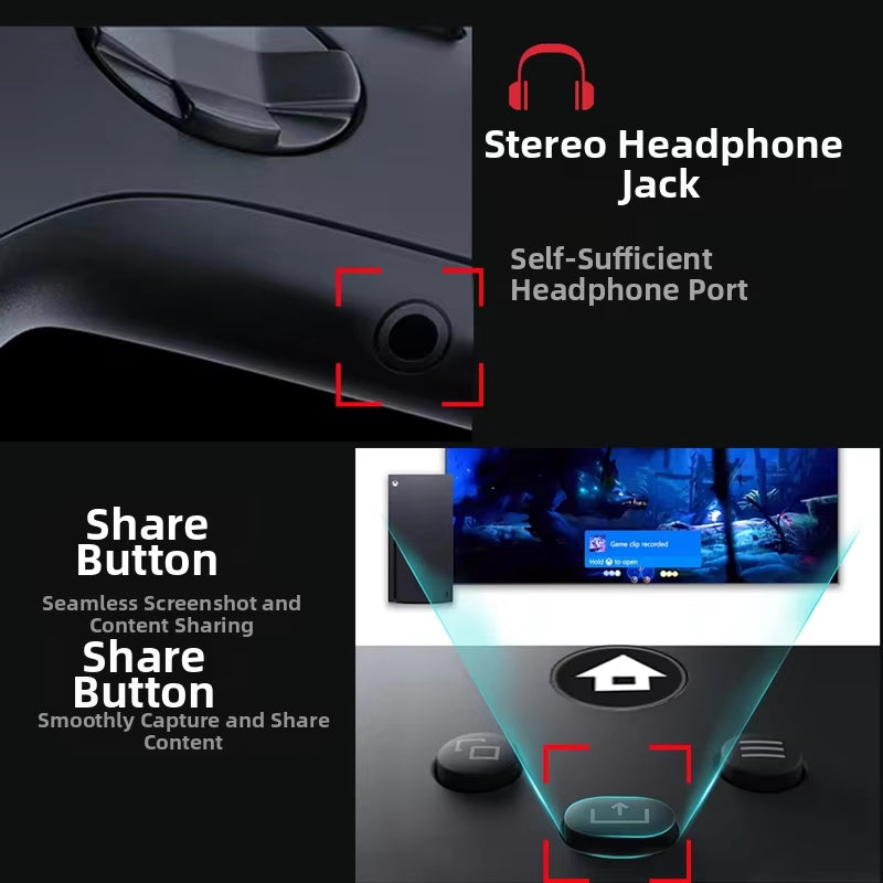2.4Ghz Wireless Controller for Xbox One & Xbox Series S X Gamepad for Windows PC Joystick Controle with 3.5Mm Headphone Jack