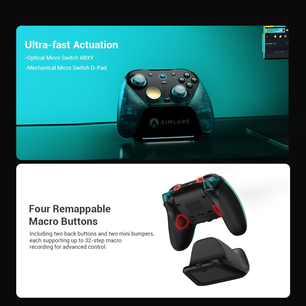 GameSir G7 Pro 8K Aimlabs Edition Wireless PC Controller, TMR Sticks, Hall Effect Triggers & 8000Hz Polling