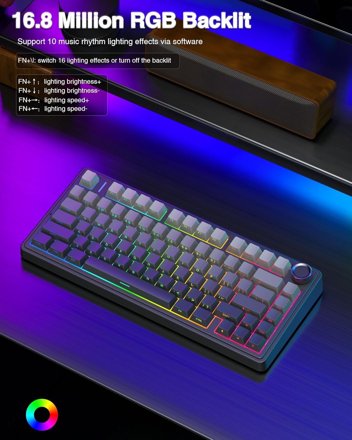 F75 Pro Wireless Hot SwappableMechanical Keyboard,75% Custom Keyboard