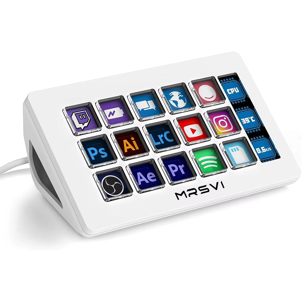 Visual Stream Dock Keyboard Streamdeck Lcd Button Live Content Creation Controller Custom Button for Windows/Mac/Android