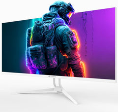 34'' Ultrawide Gaming Monitor 120HZ, 21:9 WFHD 2560X1080 IPS Panel Computer Monitors with Built-In Speakers, Support AMD Freesync, 120% Srgb, DP1.4 & HDMI1.4, Wall Mountable Installs-White