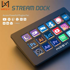 Visual Stream Dock Keyboard Streamdeck Lcd Button Live Content Creation Controller Custom Button for Windows/Mac/Android