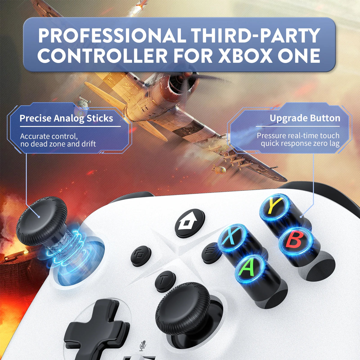 Wireless Controller for Xbox Series X|S, Xbox One & PC, 2.4GHz, Turbo & Dual Vibration