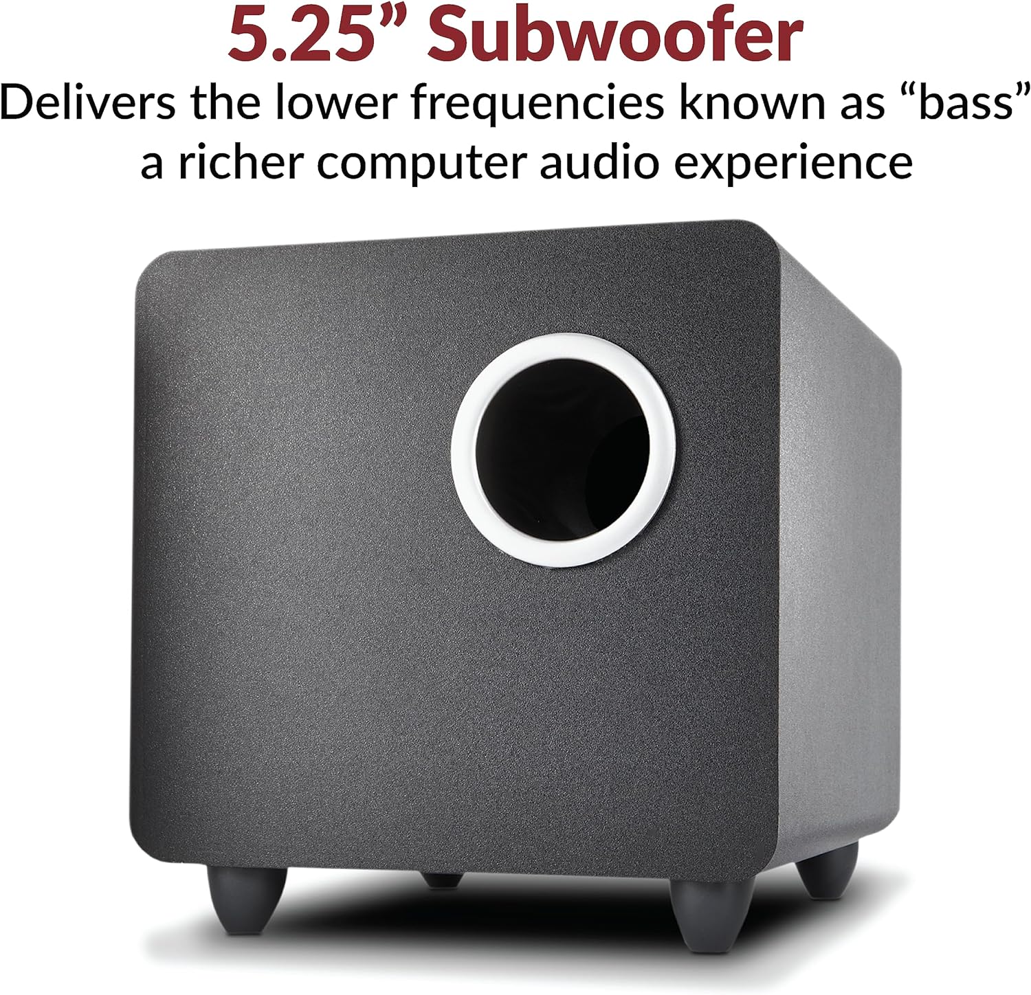 Cyber Acoustics CA-3610 2.1 Gaming Speakers with Subwoofer, 62W PC Desktop Speaker System