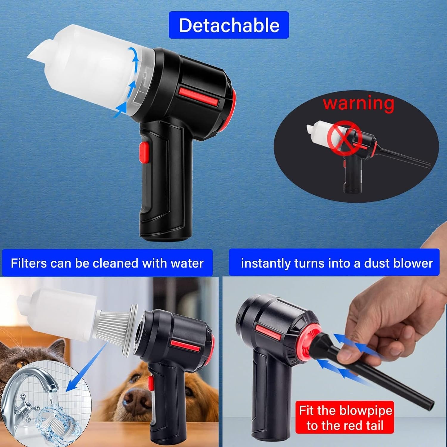 Air Duster - Computer Vacuum Cleaner - for Keyboard Cleaning