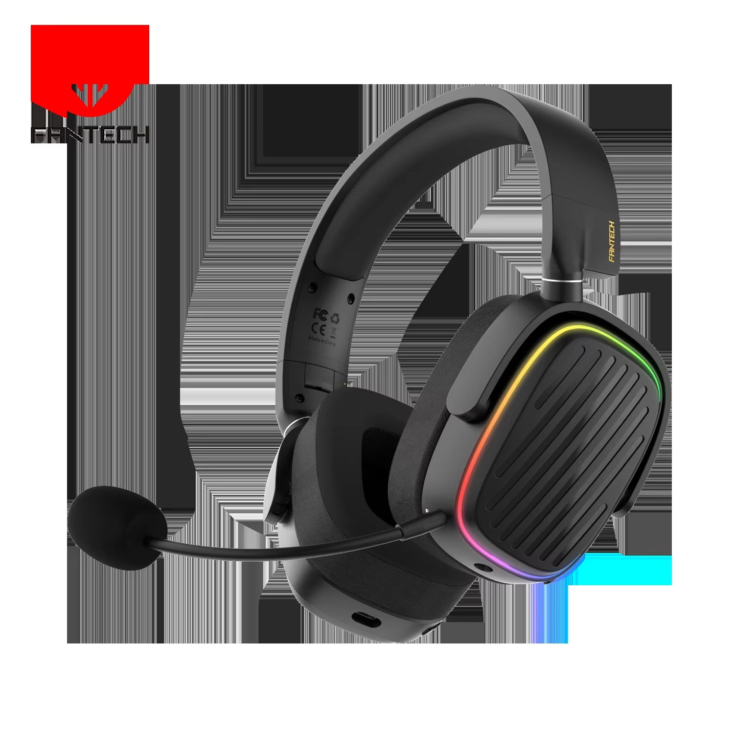 Harmony WHG02 Wireless Headphones Bluetooth 5.3 50Mm Bass-Enhancing Diaphragm RGB Gaming Headset for PC PS4 PS5