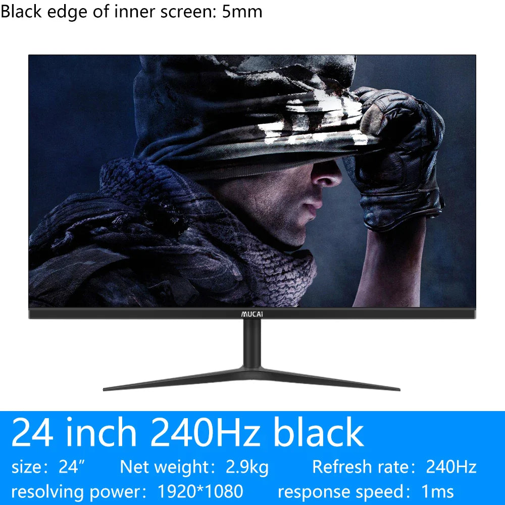 24-Inch 240Hz Gaming Monitor – Full HD IPS Display, 1ms Response, 178° Wide Viewing Angle
