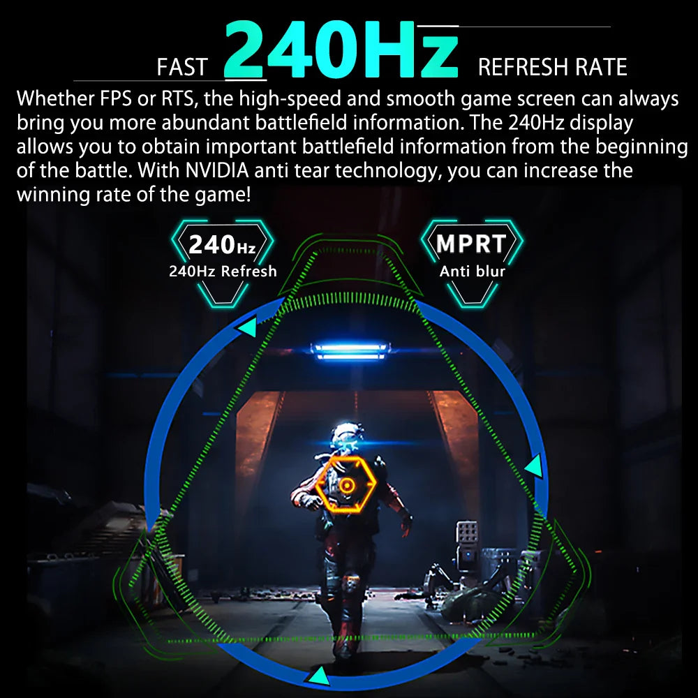 24-Inch 240Hz Gaming Monitor – Full HD IPS Display, 1ms Response, 178° Wide Viewing Angle