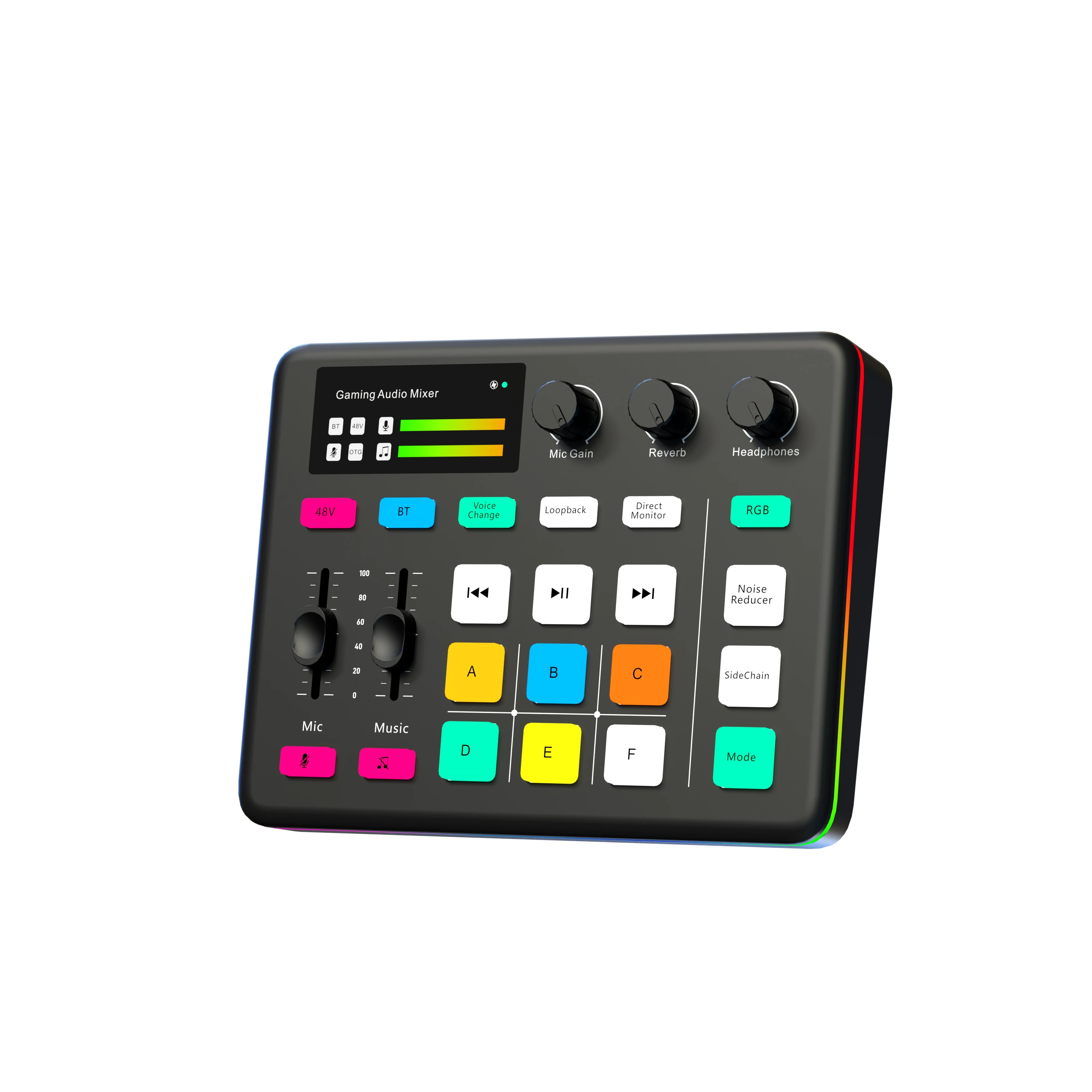 Broadcast Live Sound Card Quipment Podcast Gaming Audio Mixer with Microphone Set DJ Device for Audio Recording Live Streaming