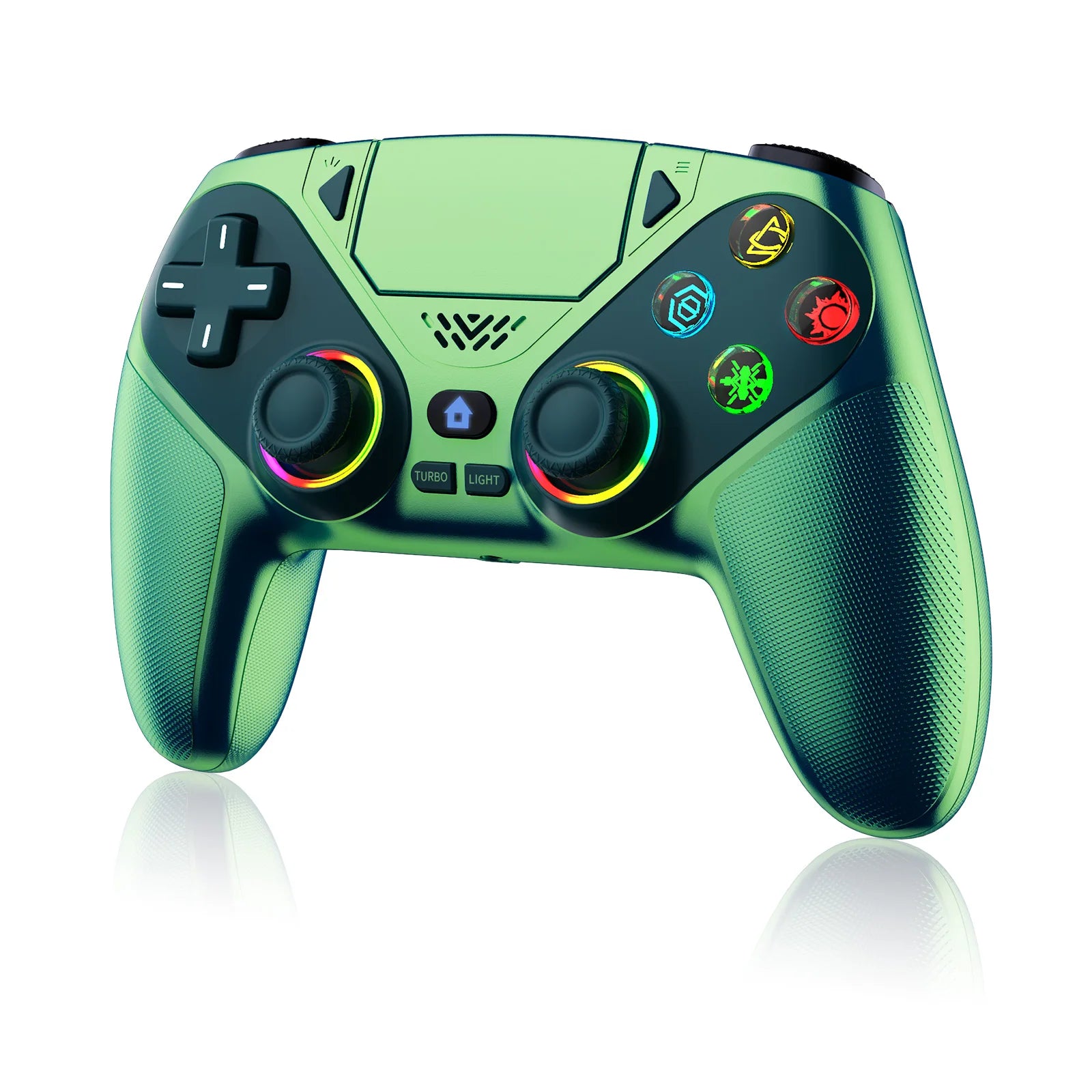 Dualpack RGB Wireless Controller Compatible with PS5 and PC, Hall Effect Triggers, Programmable Buttons, Turbo Mode, Dual Vibration Gamepad