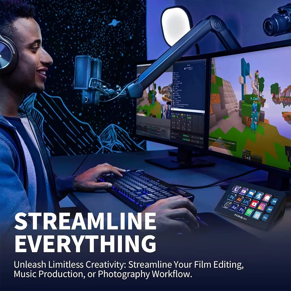 Visual Stream Dock Keyboard Streamdeck Lcd Button Live Content Creation Controller Custom Button for Windows/Mac/Android