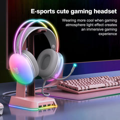 X25 Gaming Headset New FULL Dynamic RGB Light Wired Headphones with Mic Noise Cancellation for PC PS5 XBOX