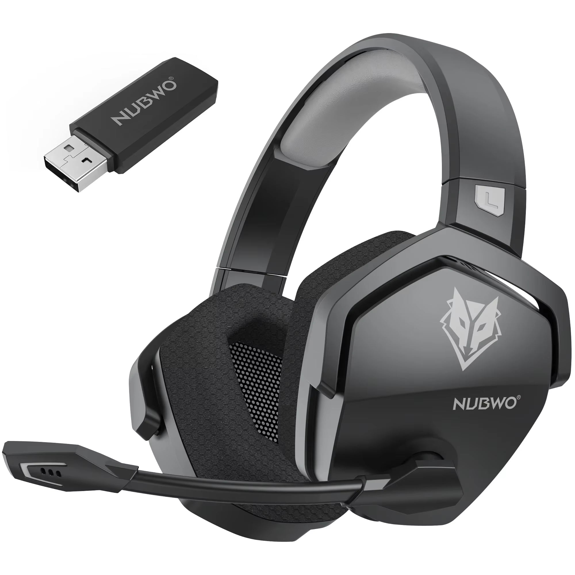 NUBWO G06 Wireless Gaming Headset for PS5 & PC, 100H Battery, 7.1 Surround Sound
