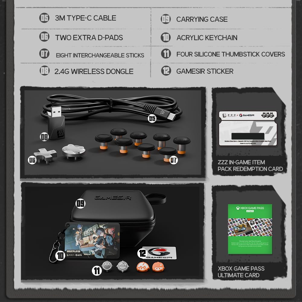 GameSir G7 Pro Wireless Xbox Controller, Zenless Zone Zero Edition, TMR Sticks & Charging Dock
