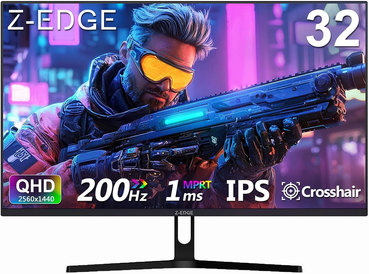 Z-EDGE UG32 32" Curved Gaming Monitor, QHD 1440p, 180Hz, 1ms, FreeSync Premium, 1500R
