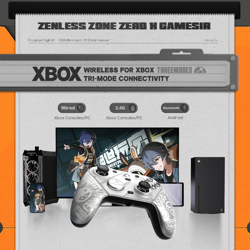 GameSir G7 Pro Wireless Xbox Controller, Zenless Zone Zero Edition, TMR Sticks & Charging Dock