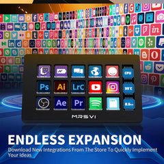 Visual Stream Dock Keyboard Streamdeck Lcd Button Live Content Creation Controller Custom Button for Windows/Mac/Android