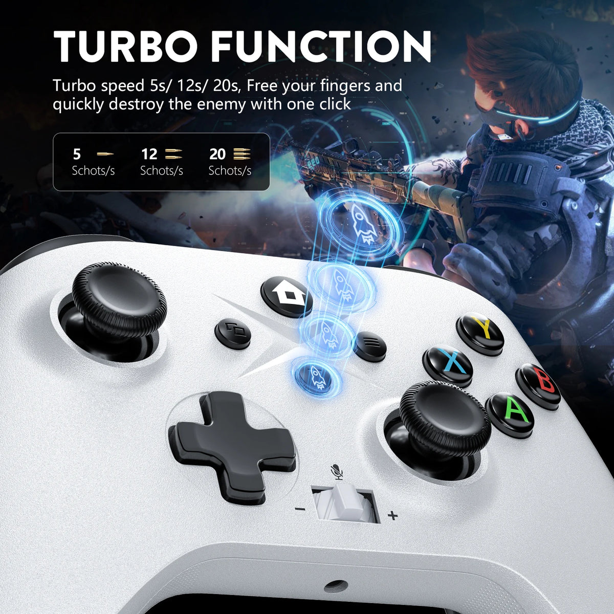 Wireless Controller for Xbox Series X|S, Xbox One & PC, 2.4GHz, Turbo & Dual Vibration
