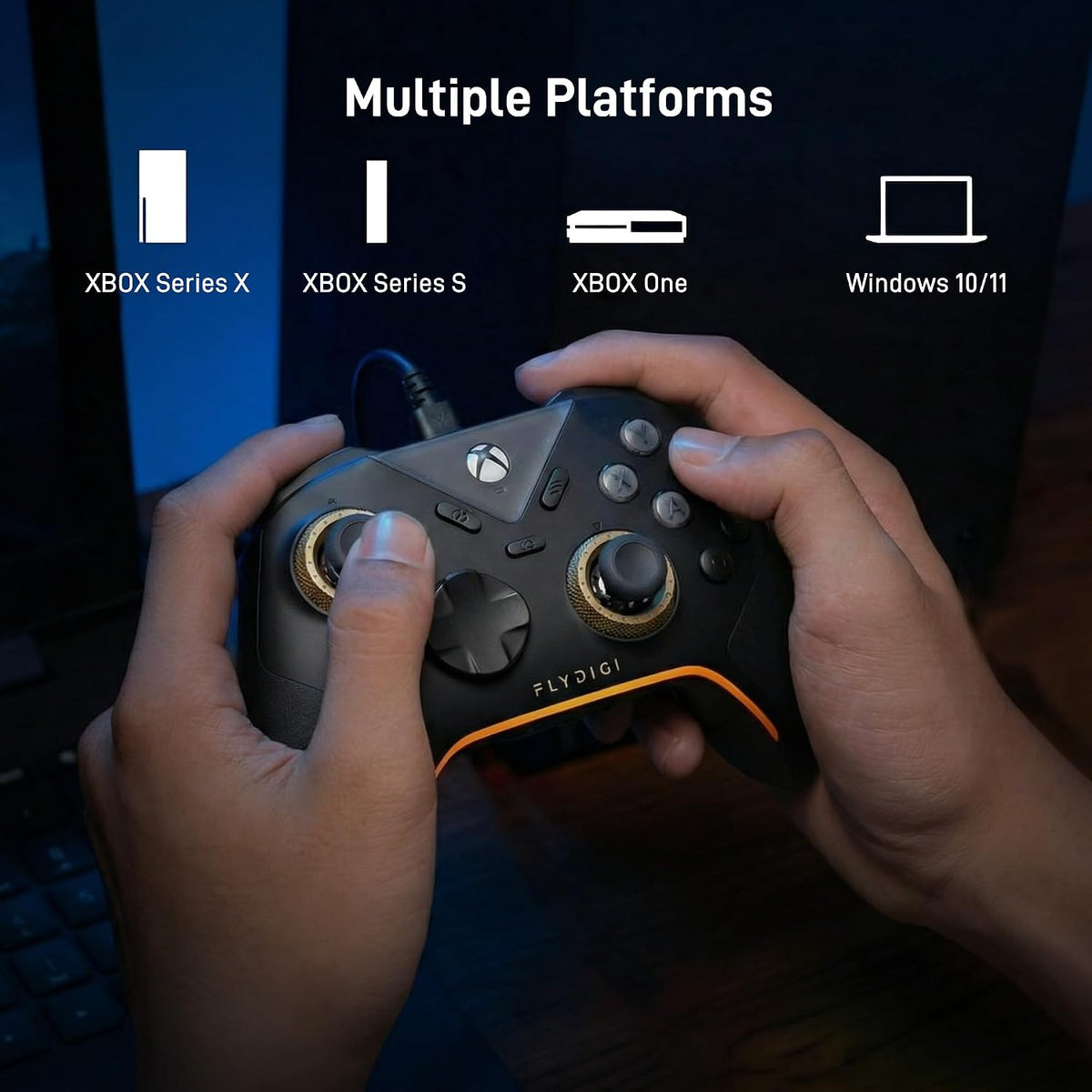 FLYDIGI Vader 5S Wired Xbox Controller, Hall Effect Sticks, Adjustable Tension, 6 Remappable Buttons