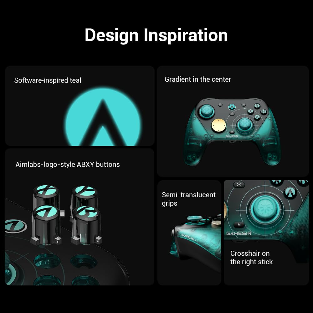GameSir G7 Pro 8K Aimlabs Edition Wireless PC Controller, TMR Sticks, Hall Effect Triggers & 8000Hz Polling