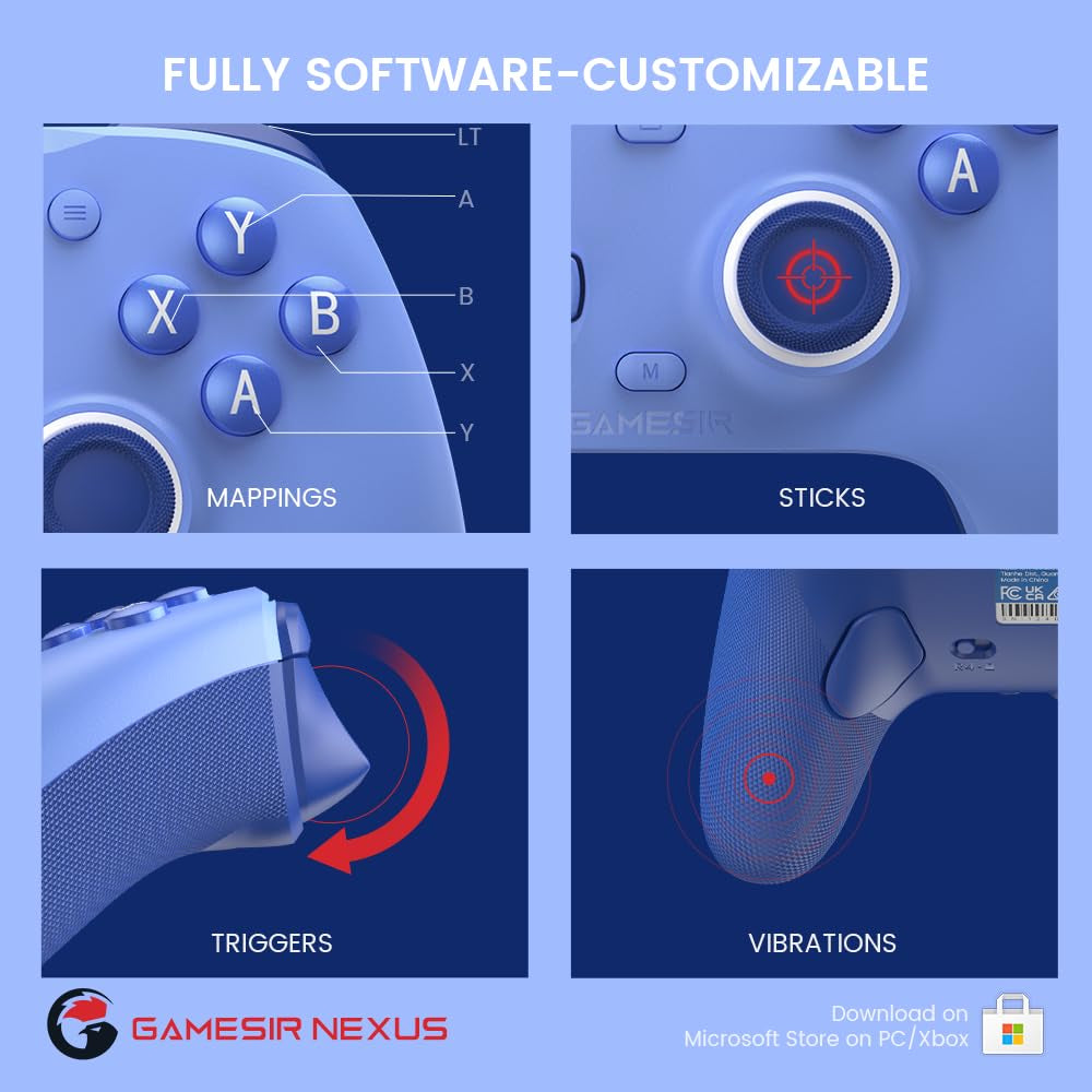 G7 SE Wired Controller for Xbox Series X|S, Xbox One & Windows 10/11, Plug and Play Gaming Gamepad with Hall Effect Joysticks/Hall Trigger, 3.5Mm Audio Jack (Blue)