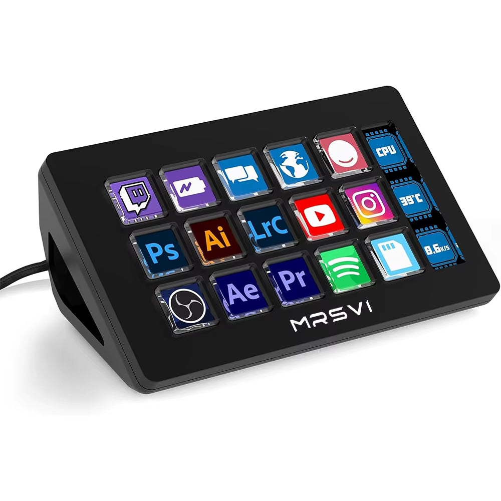 Visual Stream Dock Keyboard Streamdeck Lcd Button Live Content Creation Controller Custom Button for Windows/Mac/Android
