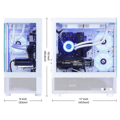 Gaming PC AMD Ryzen 7 5700X NVIDIA RTX 5060 Ti 32GB RAM 1TB SSD Wifi PC Gaming White