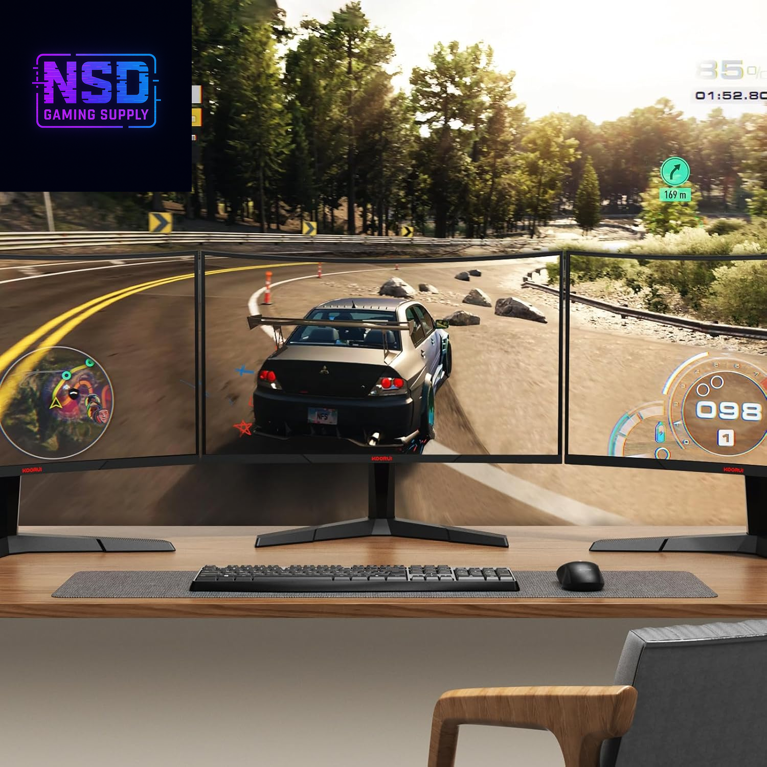 24 Inch Curved Gaming Monitor 180Hz FHD 1080P Computer Monitor, 1Ms 1500R Display, Adaptive Sync, Freesync Premium, HDMI 2.0X2 & DP 1.2, VESA, Tilt, 24E6CA