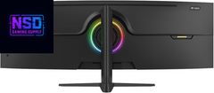 49" Curved Gaming Monitor | DQHD(5120 * 1440), 144Hz/165Hz, 1500R, 32:9, AMD Freesync, 120% Srgb, Height Adjustable Ultra-Wide Screen Monitors, HDMI 2.1 & DP 1.4, Wall Mount Install- Black