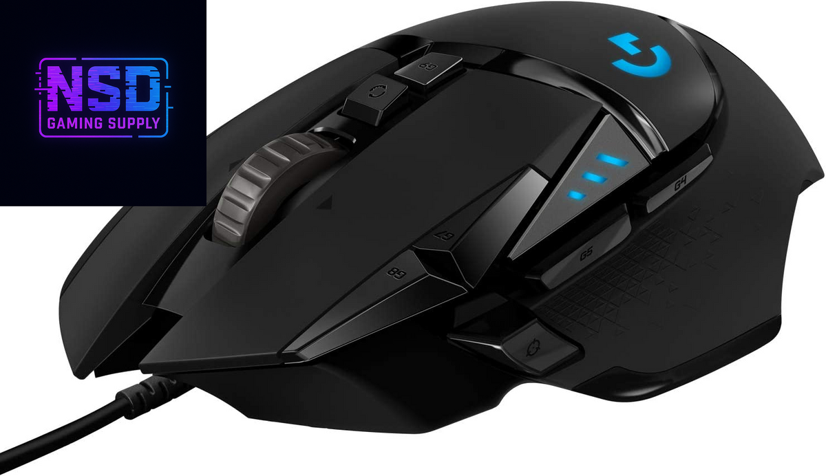 502 HERO High Performance Wired Gaming Mouse, HERO 25K Sensor, 25,600 DPI, RGB, Adjustable Weights, 11 Buttons, On-Board Memory, Pc/Mac