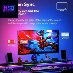 RGBIC Ambient Gaming Light Strip – Screen Sync, Music Reactive, USB Powered, Smart Software Control