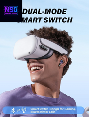 2.4G Wireless Gaming Earbuds with ENC Mic, 20Ms Low-Latency for PS5/4, Meta Quest 3/3S/2, 2.4Ghz Bluetooth Dual-Mode Headphones for Phone, Pad, Laptop, Steam Deck, Switch, PC, Vr(With USB-C Dongle)