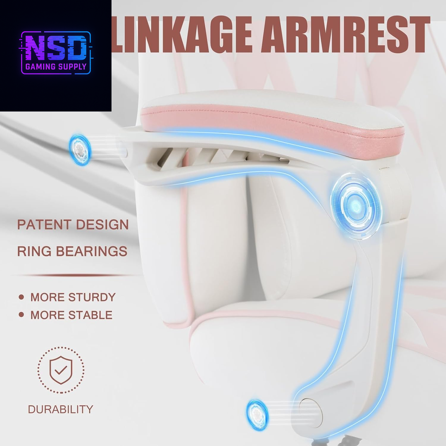 Zeanus Pink Gaming Chair with Massage & Footrest – Ergonomic Gamer Chair for Women and Adults