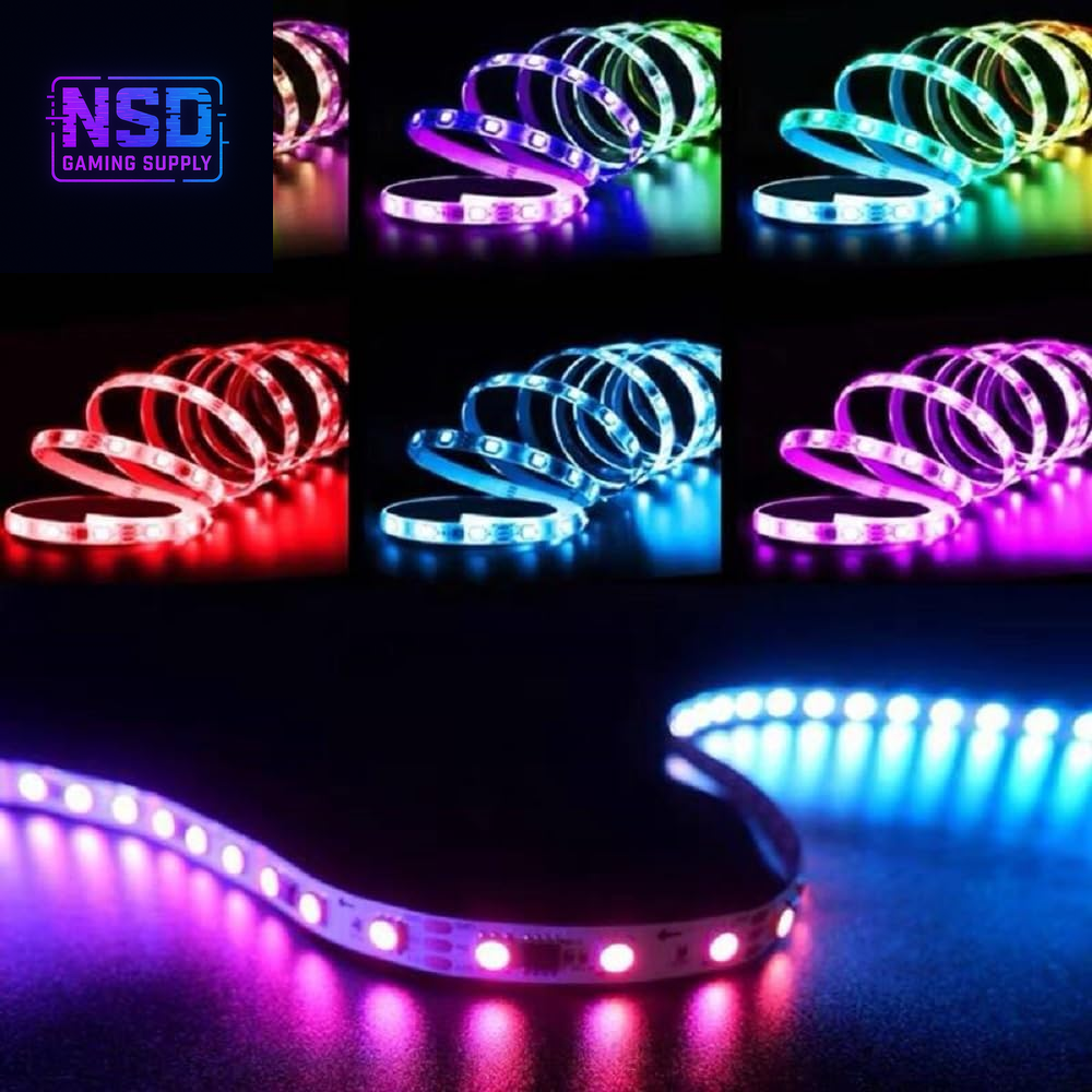 RGB+IC LED Pegboard Wall Organizer – 2-Pack Heavy-Duty Metal Panels with Hooks, 12x24 Inch Wall-Mounted Gaming Setup Organizer, DIY LED Display Board