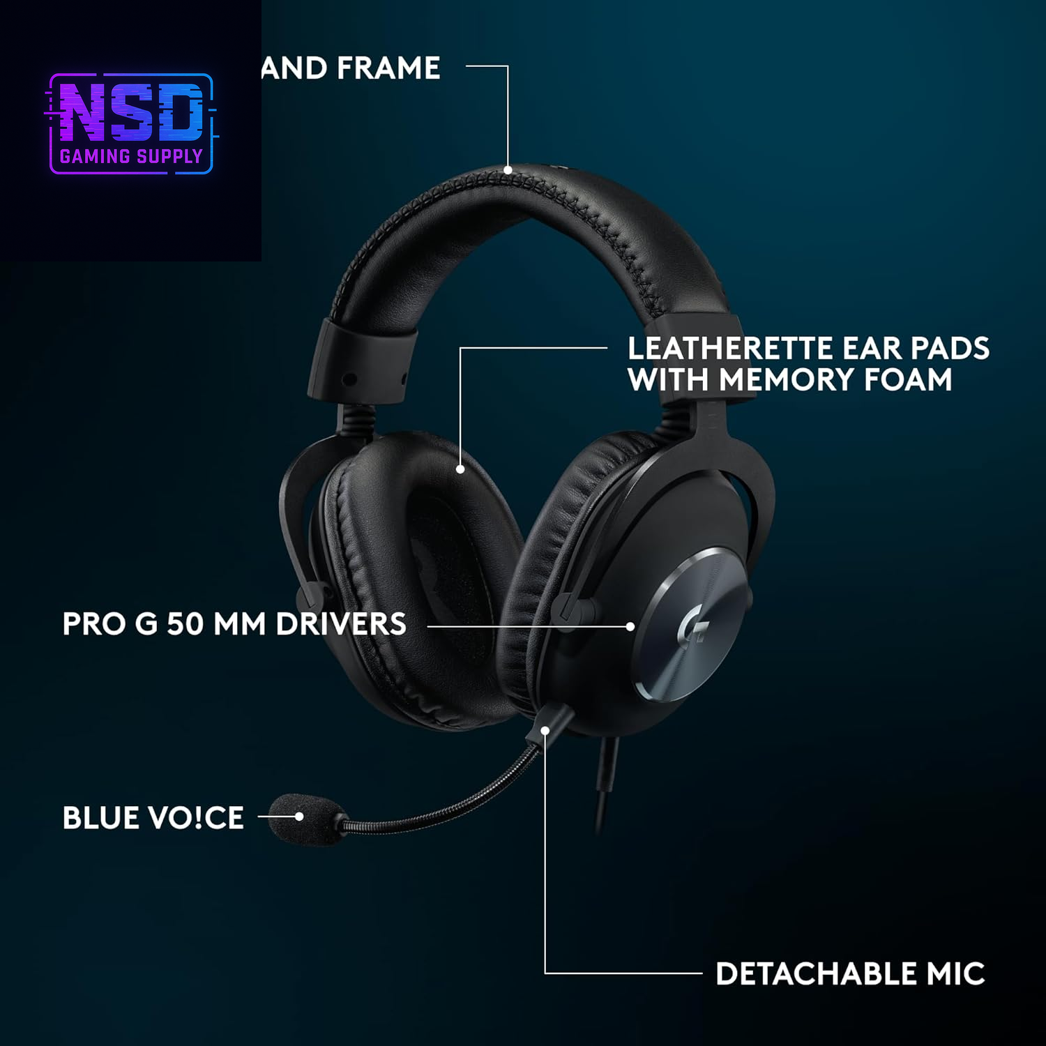 Pro X SE Wired Gaming Headset – Detachable Microphone, 7.1 Surround Sound, 50mm Drivers, Memory Foam Ear Pads, USB DAC – Black