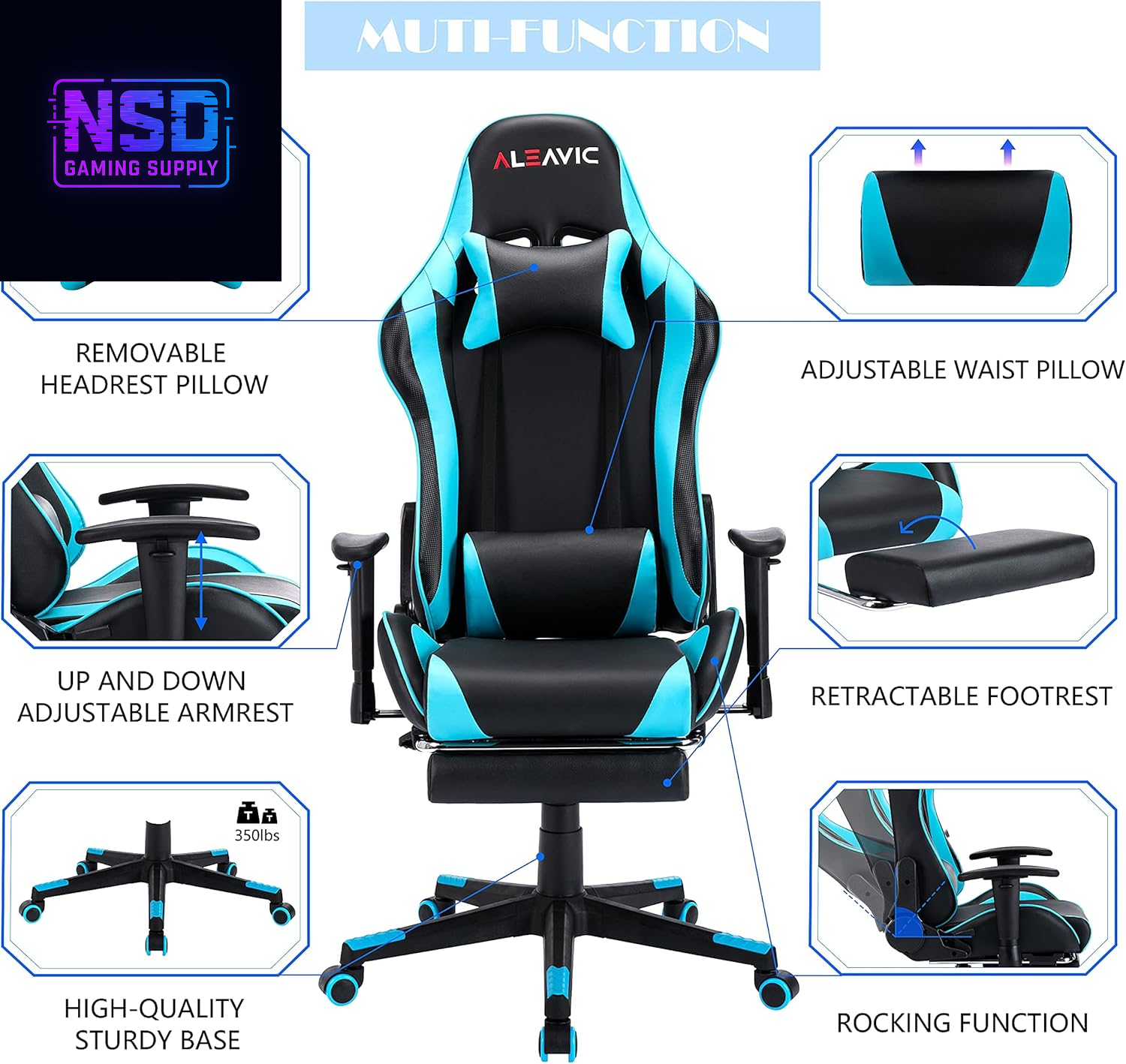 Gaming Chair，Gaming Chair with Footrest， High Back Ergonomic Gaming Chair Adjustable，Racing Style PU Leather Gamer Chair，Computer Gaming Chair with Headrest and Lumbar Support