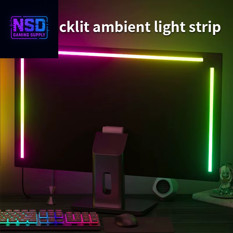 RGBIC Ambient Gaming Light Strip – Screen Sync, Music Reactive, USB Powered, Smart Software Control