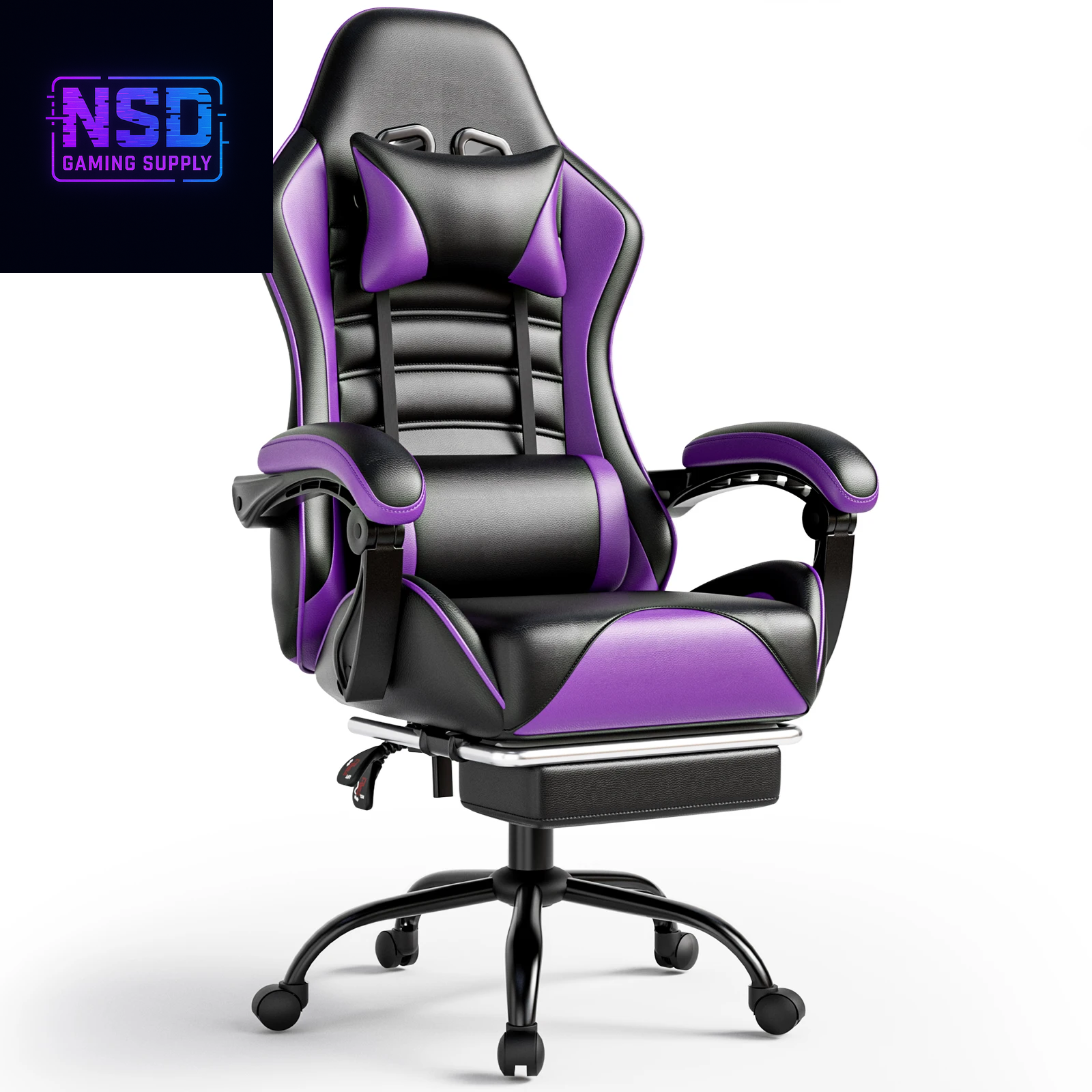 Ergonomic Gaming Chair with Footrest, Racing Style Video Game Chair for Adults, Reclining Gamer Chair Office Chair
