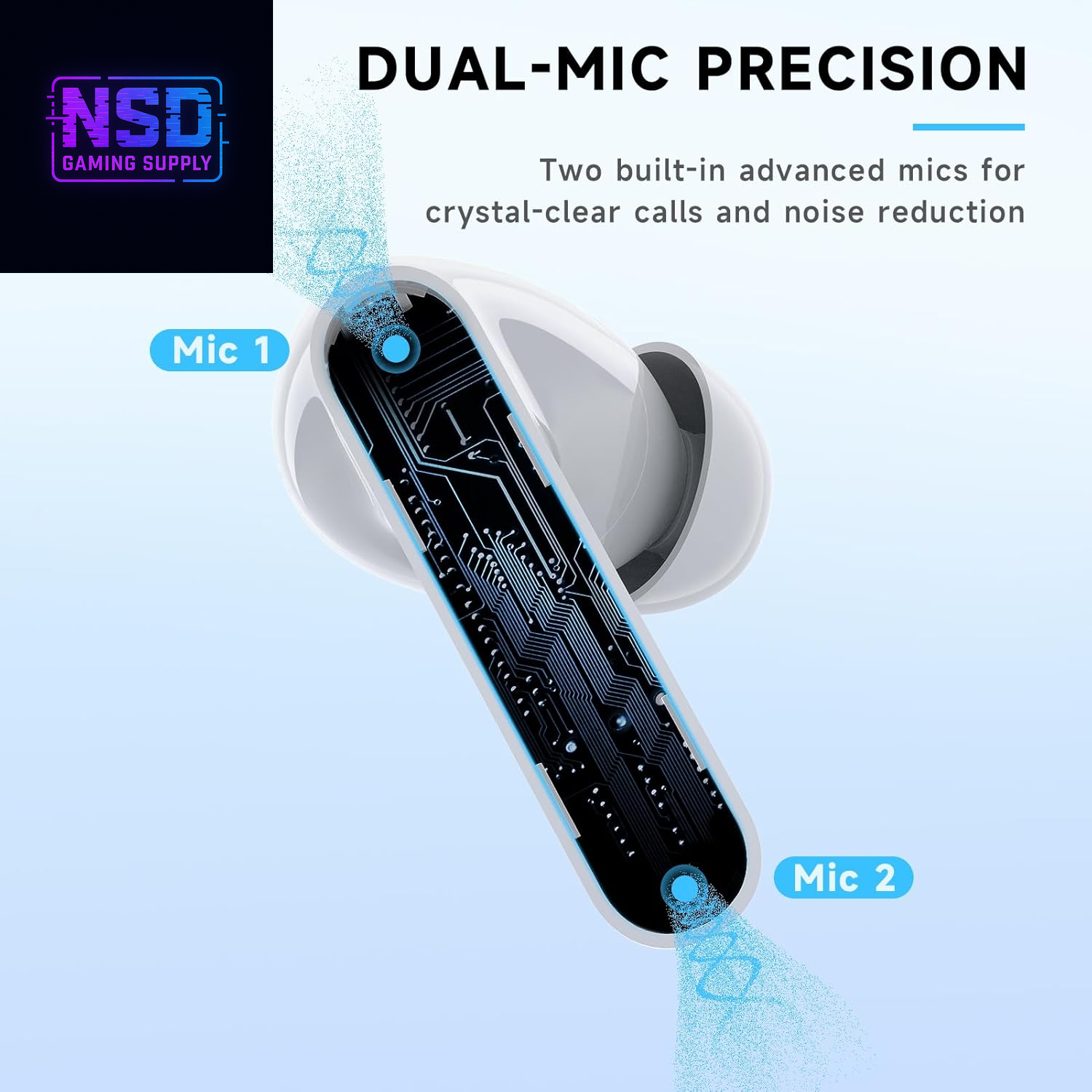 Wireless Gaming Earbuds, 20Ms Low Latency, Gaming Earbuds with Noise Cancelling Mic, 2.4Ghz & Bluetooth, LED Display, 36H Playtime for Meta Quest 3/2, PS5, PS4, VR, Switch, Steam Deck, PC, Phone